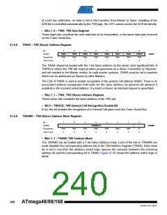 浏览型号ATMEGA48V-10AUR的Datasheet PDF文件第240页
