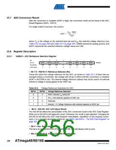 浏览型号ATMEGA48V-10AUR的Datasheet PDF文件第256页