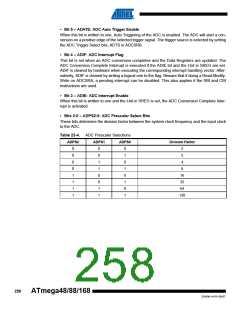 浏览型号ATMEGA48V-10AUR的Datasheet PDF文件第258页