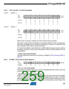 浏览型号ATMEGA48V-10AUR的Datasheet PDF文件第259页