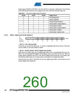 浏览型号ATMEGA48V-10AUR的Datasheet PDF文件第260页