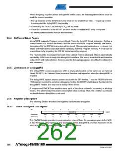 浏览型号ATMEGA48V-10AUR的Datasheet PDF文件第262页