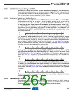 浏览型号ATMEGA48V-10AUR的Datasheet PDF文件第265页