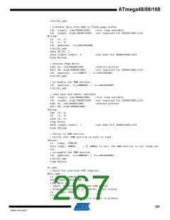 浏览型号ATMEGA48V-10AUR的Datasheet PDF文件第267页