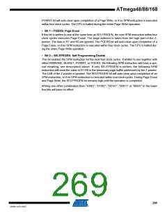 浏览型号ATMEGA48V-10AUR的Datasheet PDF文件第269页