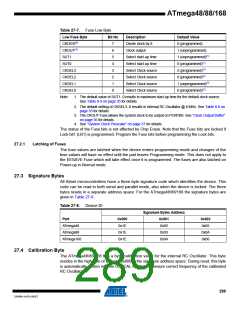 浏览型号ATMEGA48V-10AUR的Datasheet PDF文件第289页