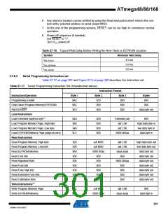 浏览型号ATMEGA48V-10AUR的Datasheet PDF文件第301页