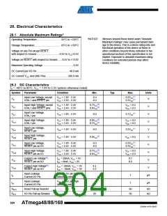 浏览型号ATMEGA48V-10AUR的Datasheet PDF文件第304页