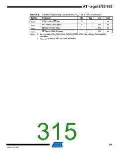 浏览型号ATMEGA48V-10AUR的Datasheet PDF文件第315页