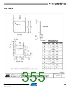 浏览型号ATMEGA48V-10AUR的Datasheet PDF文件第355页