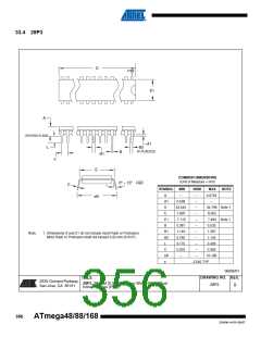 浏览型号ATMEGA48V-10AUR的Datasheet PDF文件第356页