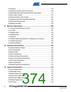 浏览型号ATMEGA48V-10AUR的Datasheet PDF文件第374页