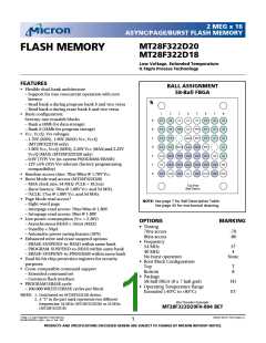 浏览型号MT28F322D18FH-80BET的Datasheet PDF文件第1页