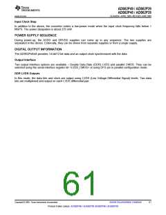 浏览型号ADS62P49IRGCT的Datasheet PDF文件第61页