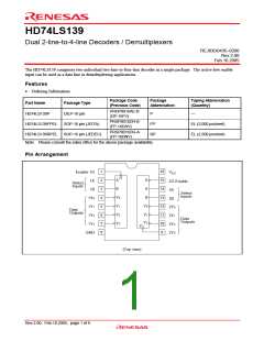 浏览型号HD74LS139P的Datasheet PDF文件第1页