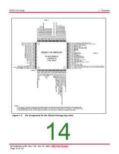 浏览型号R5F64185PFB的Datasheet PDF文件第14页