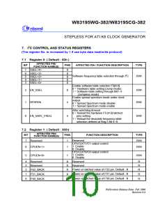 浏览型号W83195WG-382的Datasheet PDF文件第10页