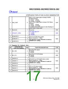 浏览型号W83195WG-382的Datasheet PDF文件第17页
