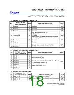 浏览型号W83195WG-382的Datasheet PDF文件第18页
