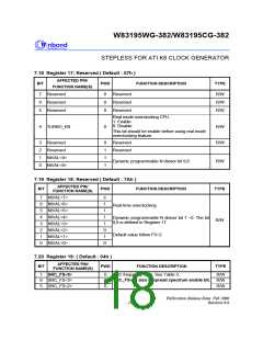 浏览型号W83195CG-382的Datasheet PDF文件第18页