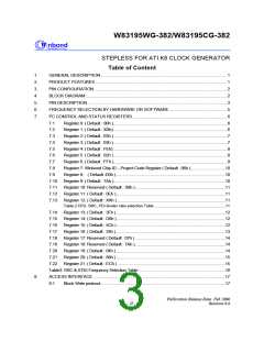 浏览型号W83195WG-382的Datasheet PDF文件第3页