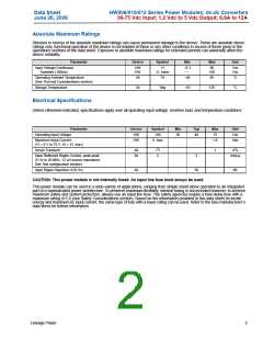 浏览型号HW012A0M1的Datasheet PDF文件第2页