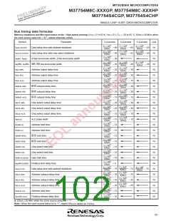 浏览型号M37754S4CGP的Datasheet PDF文件第102页