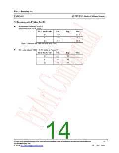 浏览型号PAW3401DK-TJ的Datasheet PDF文件第14页