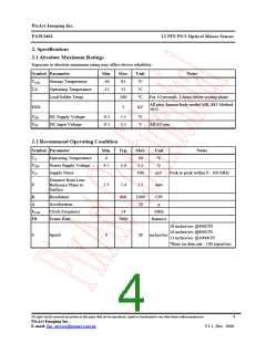 浏览型号PAW3401DK的Datasheet PDF文件第4页
