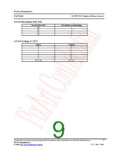 浏览型号PAW3401DK-TD的Datasheet PDF文件第9页