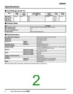浏览型号G8H-1A4T-R的Datasheet PDF文件第2页