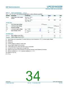 浏览型号LPC2220FBD144-S的Datasheet PDF文件第34页