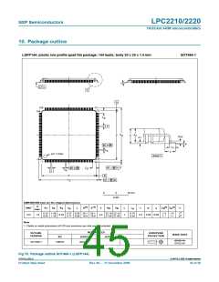 浏览型号LPC2220FBD144-S的Datasheet PDF文件第45页