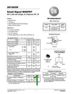 浏览型号2N7002W的Datasheet PDF文件第1页