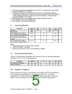 浏览型号FTLF1424BTD的Datasheet PDF文件第5页