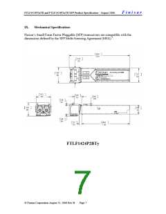 浏览型号FTLF1424BTR的Datasheet PDF文件第7页