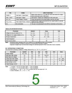 浏览型号M12L64322A_08的Datasheet PDF文件第5页