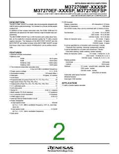 浏览型号M37270EFSP的Datasheet PDF文件第2页