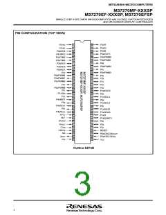 浏览型号M37270EFSP的Datasheet PDF文件第3页