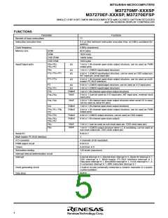 浏览型号M37270EFSP的Datasheet PDF文件第5页