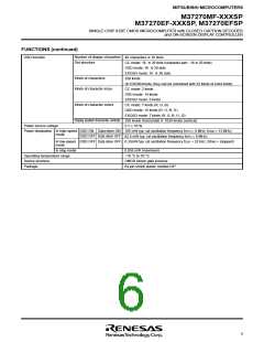 浏览型号M37270EFSP的Datasheet PDF文件第6页