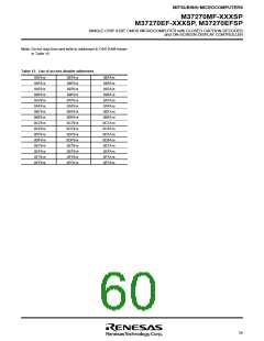 浏览型号M37270EFSP的Datasheet PDF文件第60页