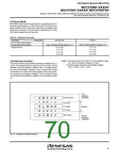 浏览型号M37270EFSP的Datasheet PDF文件第70页