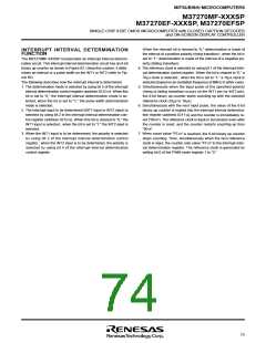 浏览型号M37270EFSP的Datasheet PDF文件第74页