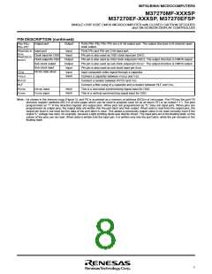 浏览型号M37270EFSP的Datasheet PDF文件第8页