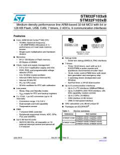 浏览型号STM32F103C8U6TR的Datasheet PDF文件第1页