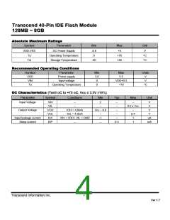 浏览型号TS512MDOM40V的Datasheet PDF文件第4页