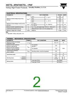 浏览型号30CTQ045SPBF的Datasheet PDF文件第2页