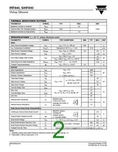 浏览型号IRF840的Datasheet PDF文件第2页
