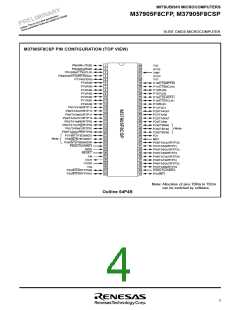 浏览型号M37905F8CSP的Datasheet PDF文件第4页